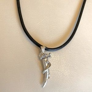 Leather cord necklace